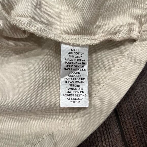 Ana Crop Jacket Women's Size 3X Shacket 100% Cotton Long Sleeve Front‎ Pockets - Picture 4 of 5